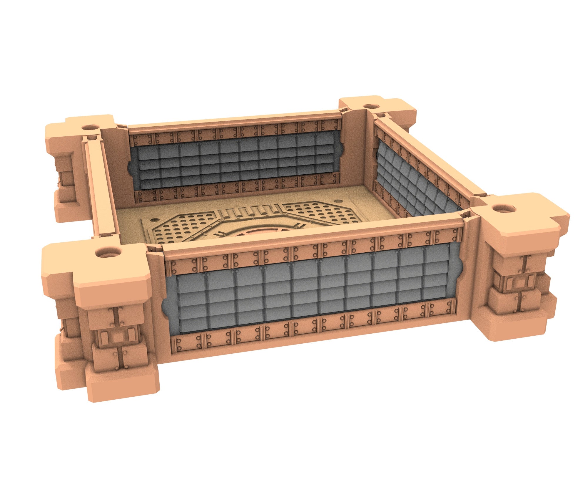 Military Ruined building printed in PLA and resin usable for warmachine, Damocles, One Page Rule, Firefight, infinity, scifi wargame...