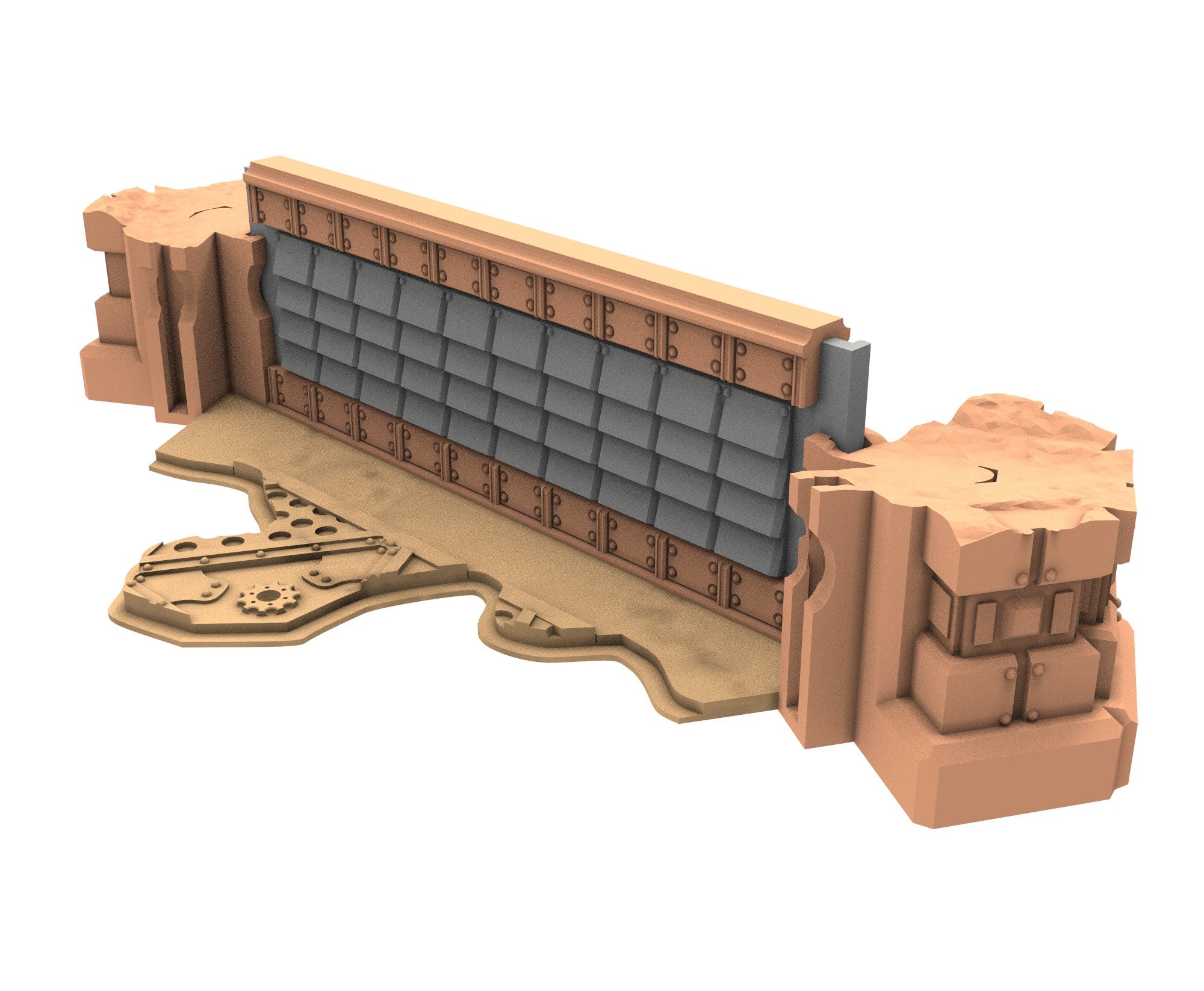 Military Ruined building printed in PLA and resin usable for warmachine, Damocles, One Page Rule, Firefight, infinity, scifi wargame...