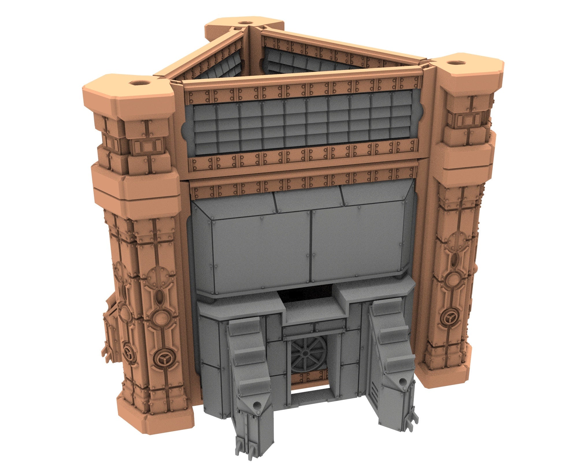 Military Ruined building printed in PLA and resin usable for warmachine, Damocles, One Page Rule, Firefight, infinity, scifi wargame...