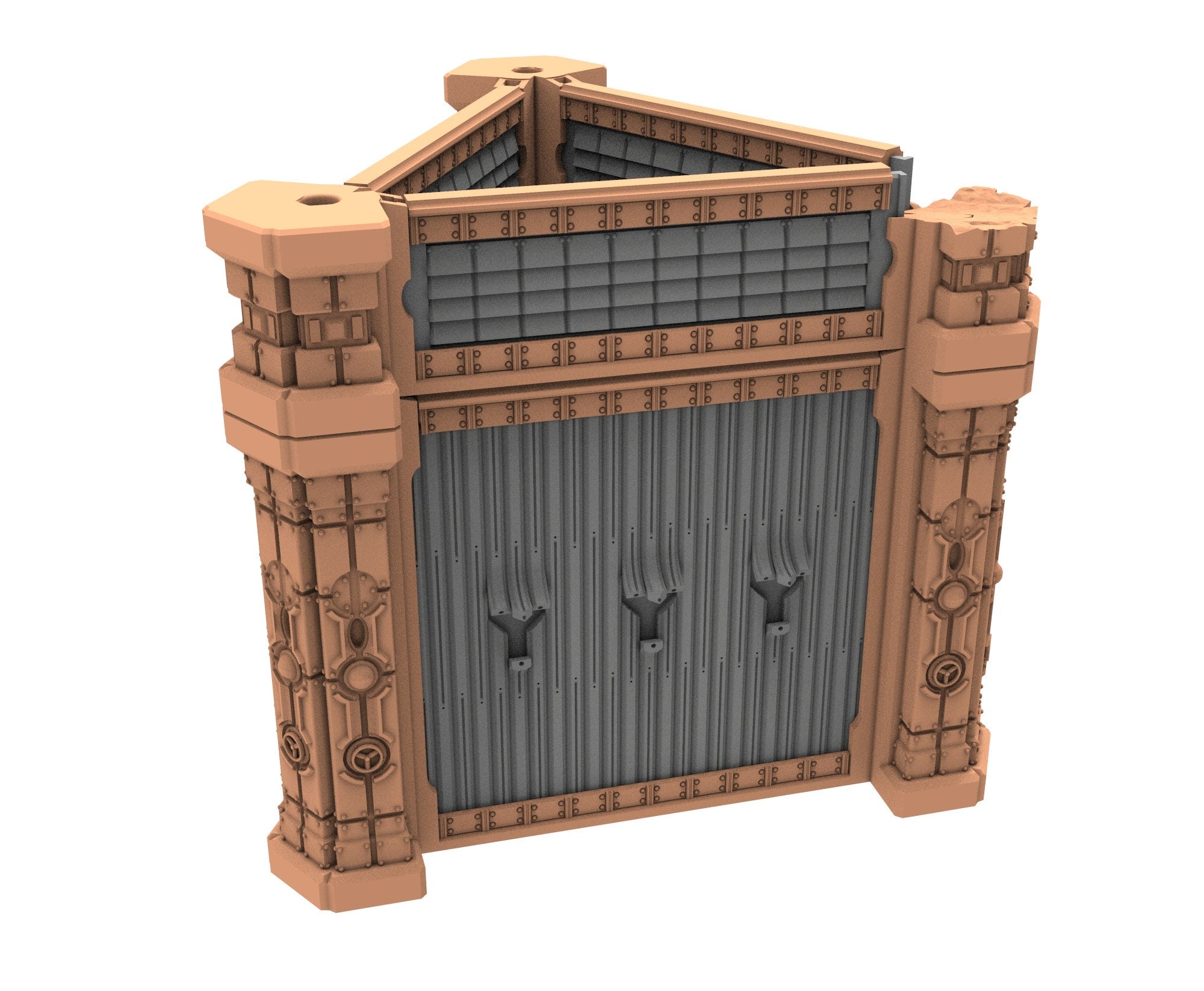 Military Ruined building printed in PLA and resin usable for warmachine, Damocles, One Page Rule, Firefight, infinity, scifi wargame...