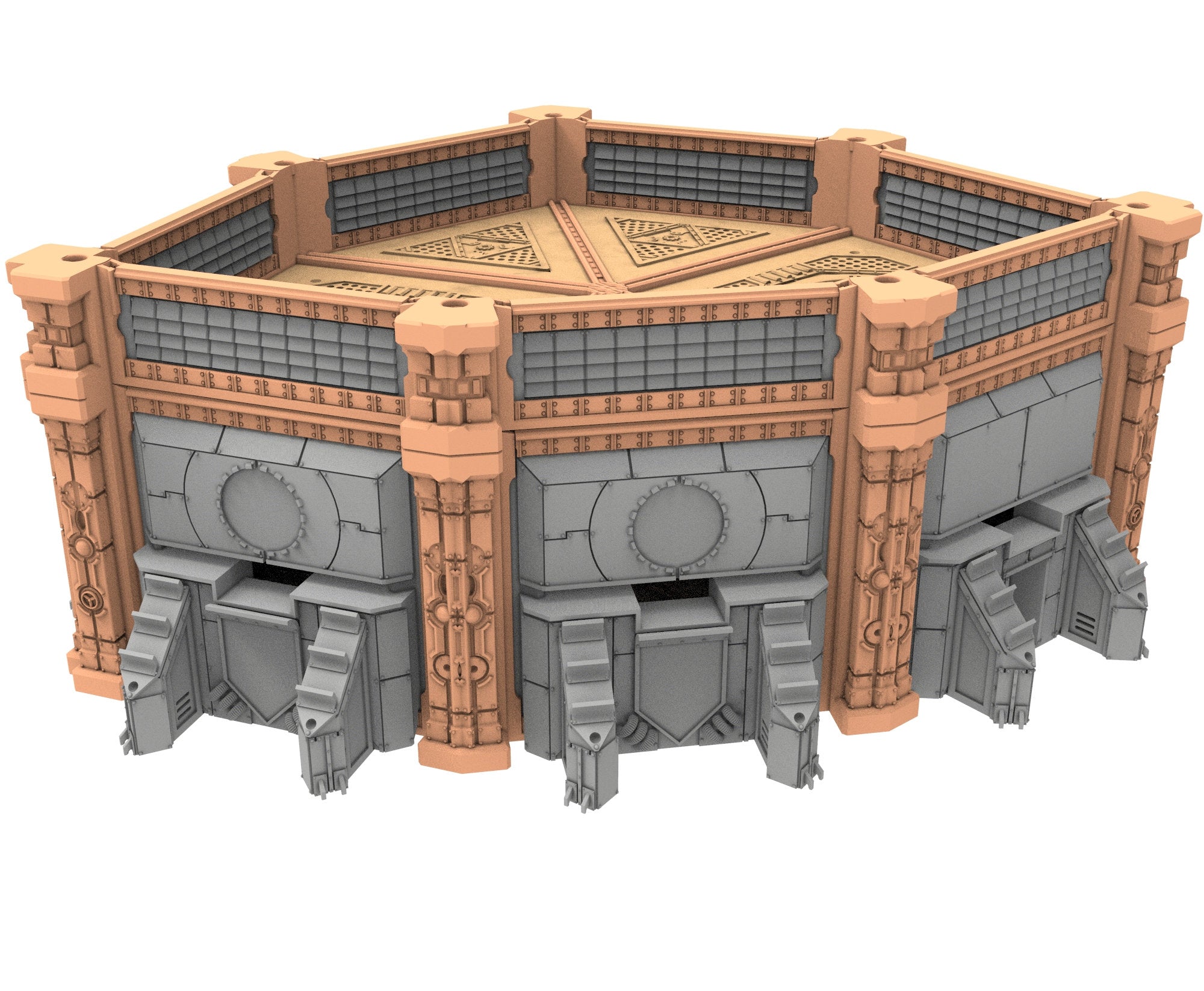 Military building printed in PLA and resin usable for warmachine, Damocles, One Page Rule, Firefight, infinity, scifi wargame...