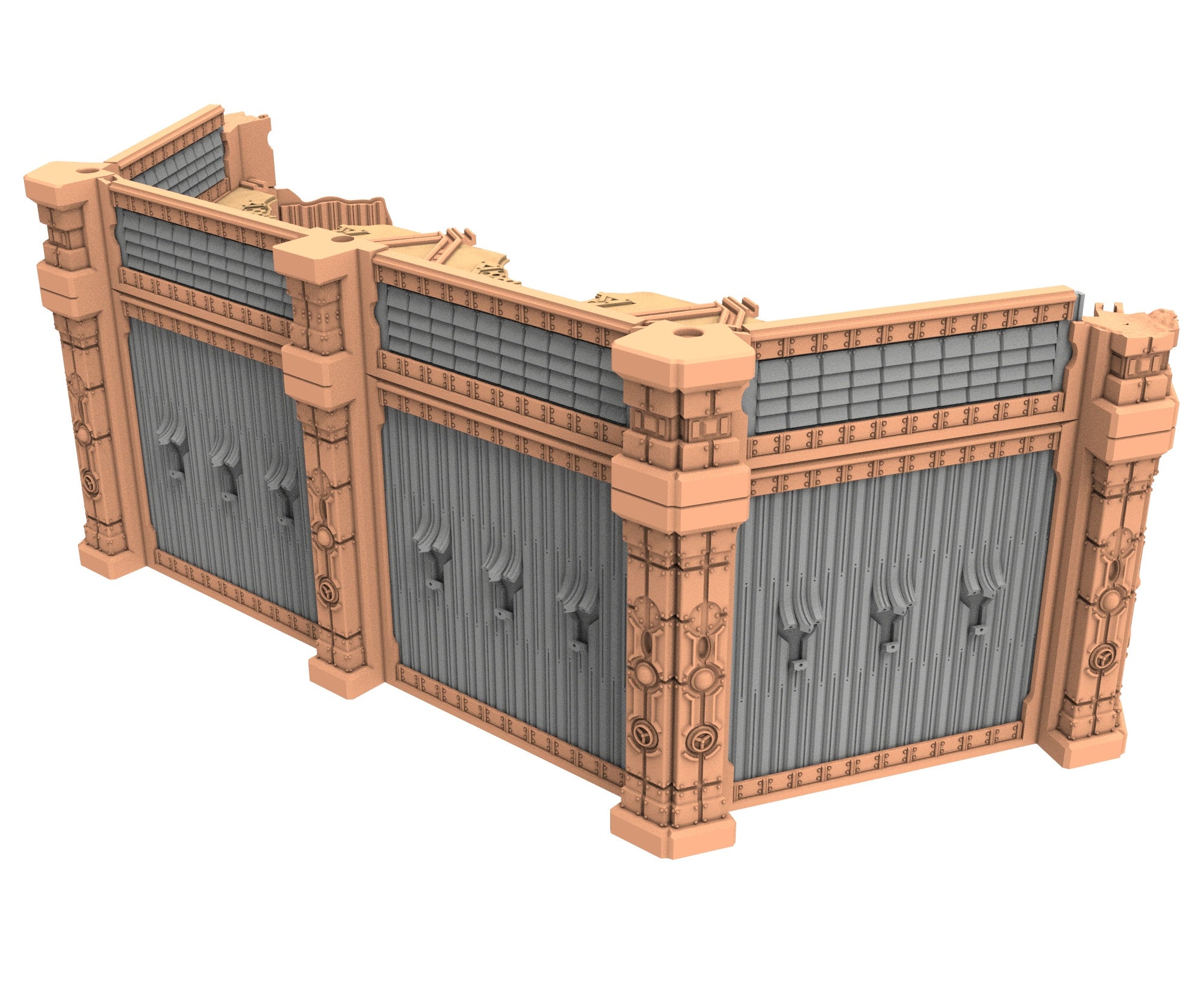 Military Ruined building printed in PLA and resin usable for warmachine, Damocles, One Page Rule, Firefight, infinity, scifi wargame...