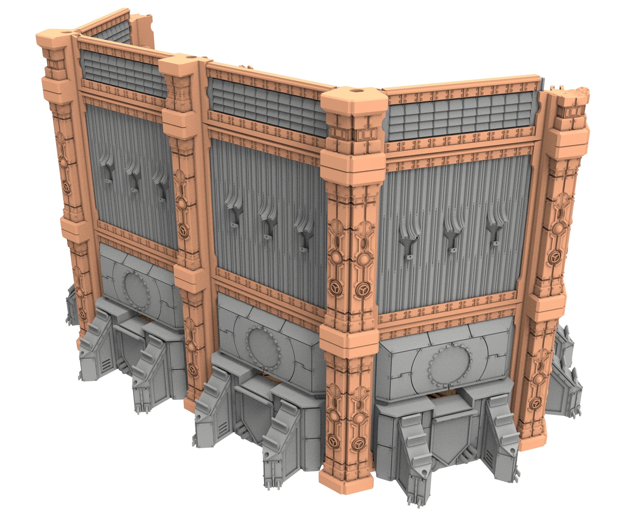 Military Ruined building printed in PLA and resin usable for warmachine, Damocles, One Page Rule, Firefight, infinity, scifi wargame...