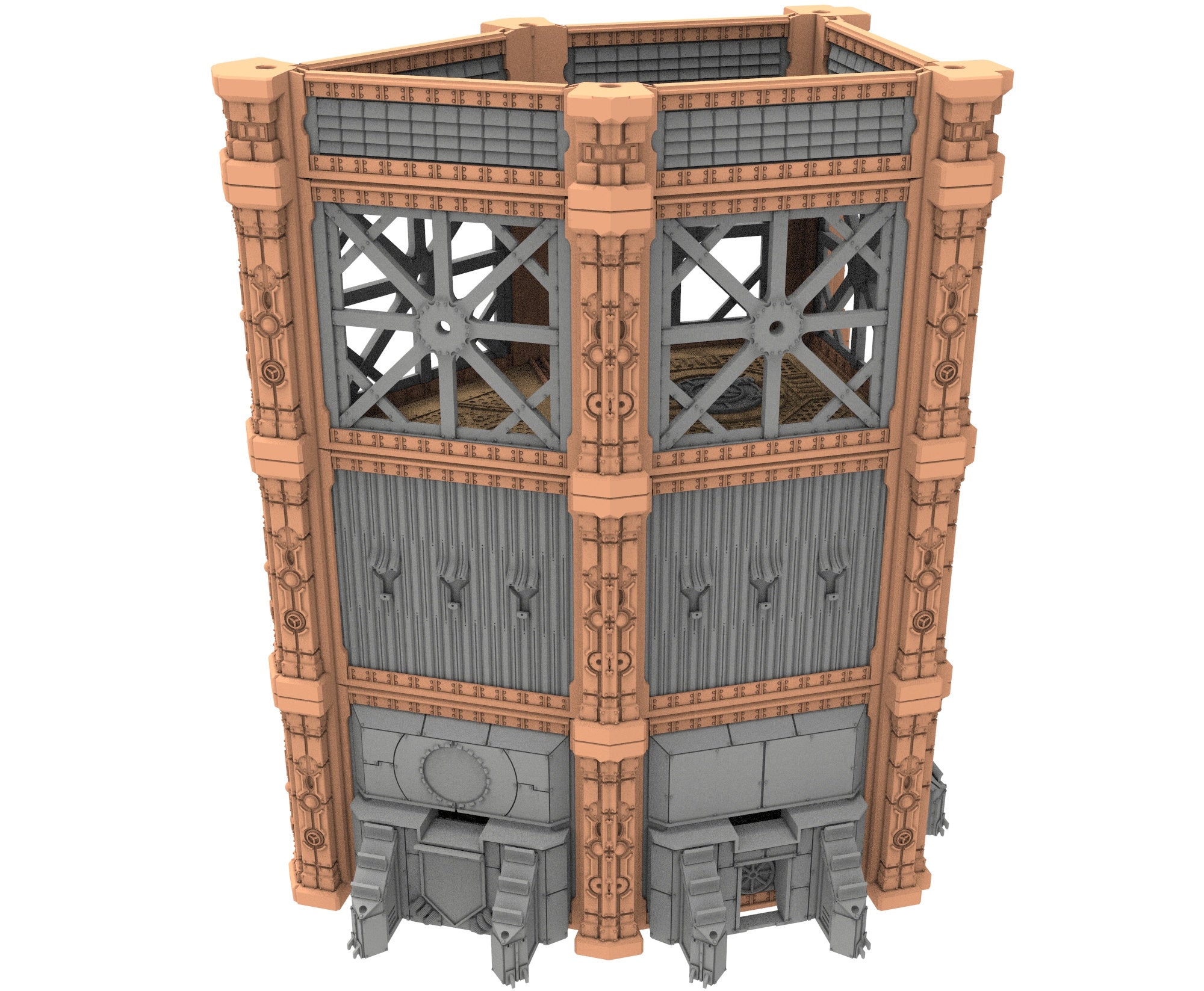 Military building printed in PLA and resin usable for warmachine, Damocles, One Page Rule, Firefight, infinity, scifi wargame...