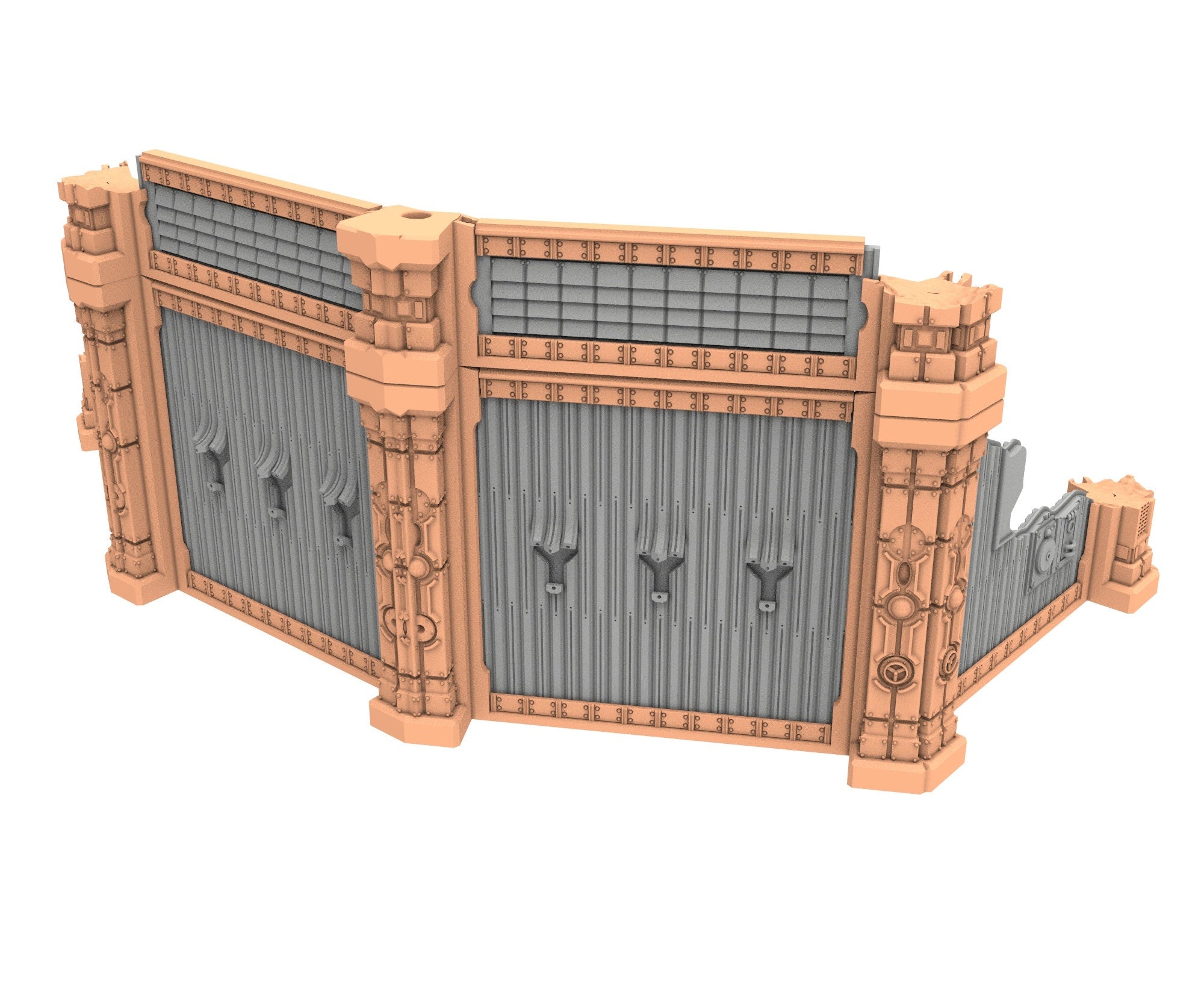 Military Ruined building printed in PLA and resin usable for warmachine, Damocles, One Page Rule, Firefight, infinity, scifi wargame...