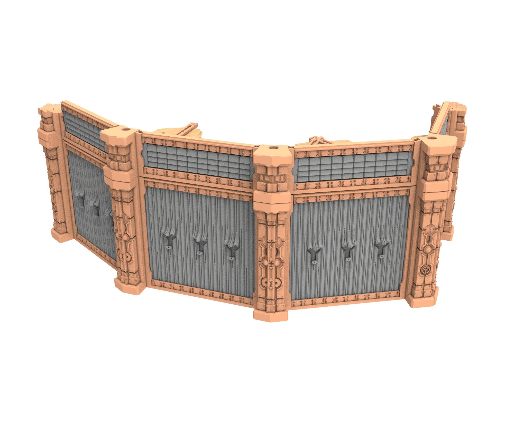 Military Ruined building printed in PLA and resin usable for warmachine, Damocles, One Page Rule, Firefight, infinity, scifi wargame...