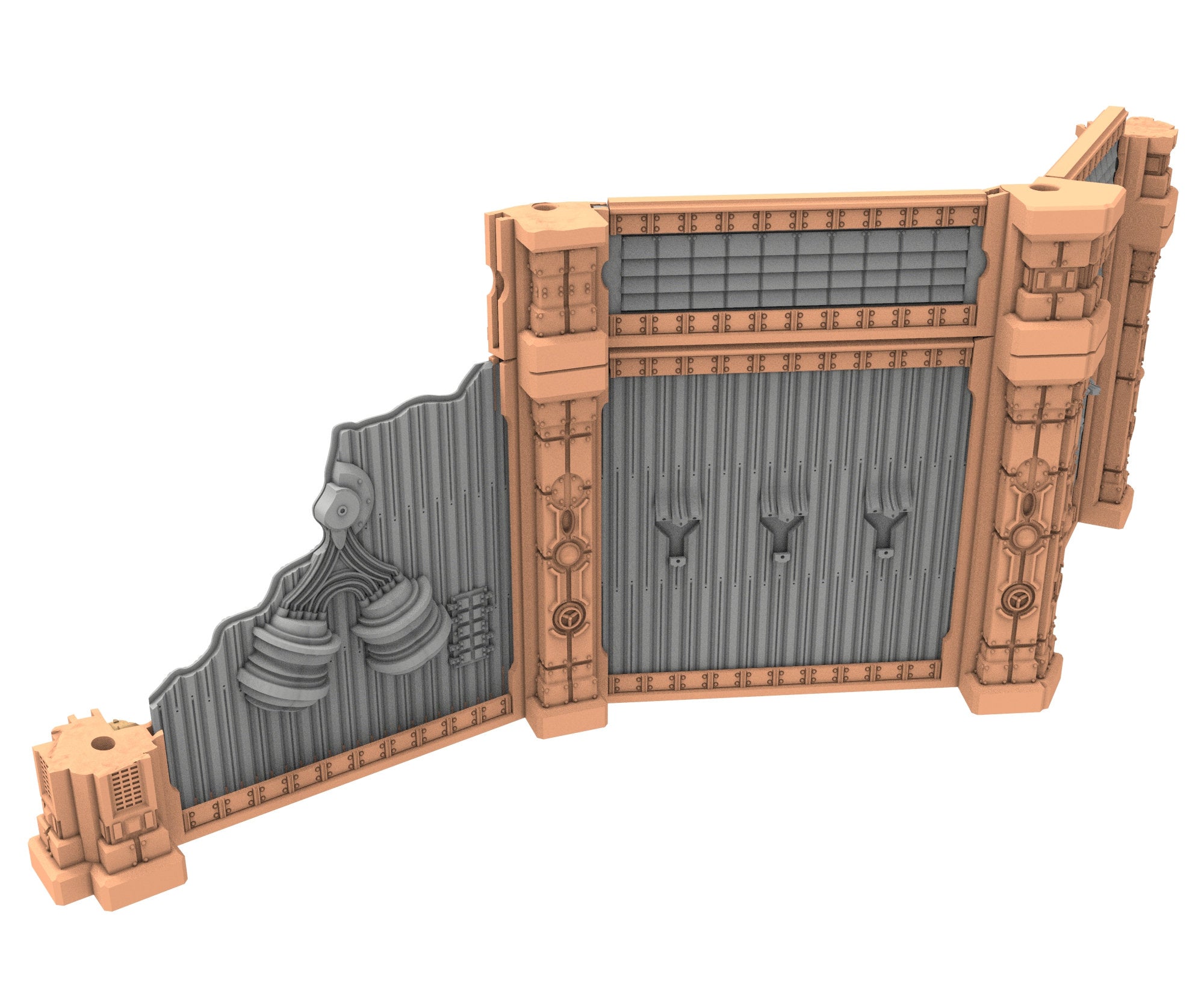 Military Ruined building printed in PLA and resin usable for warmachine, Damocles, One Page Rule, Firefight, infinity, scifi wargame...