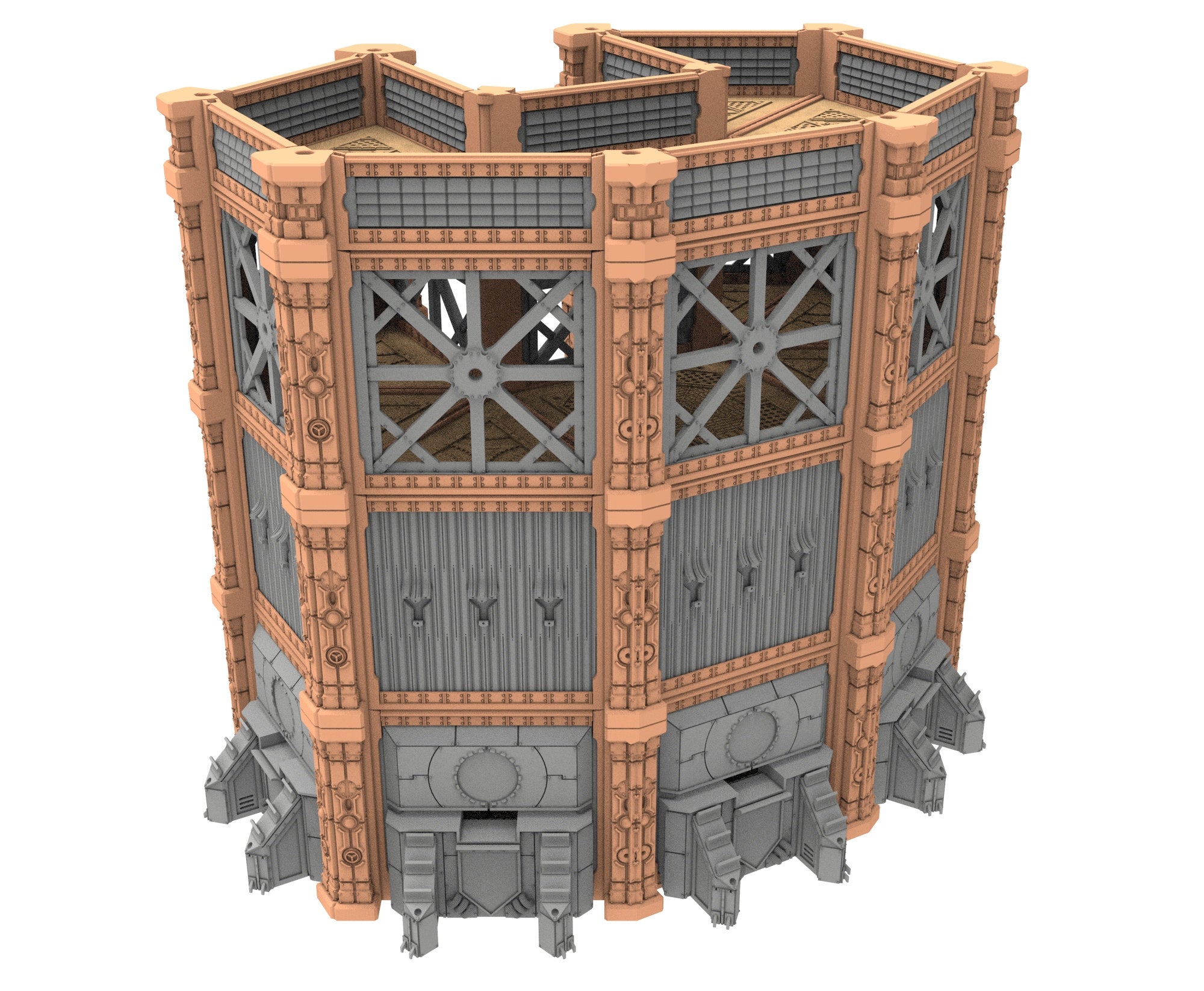 Military building printed in PLA and resin usable for warmachine, Damocles, One Page Rule, Firefight, infinity, scifi wargame...