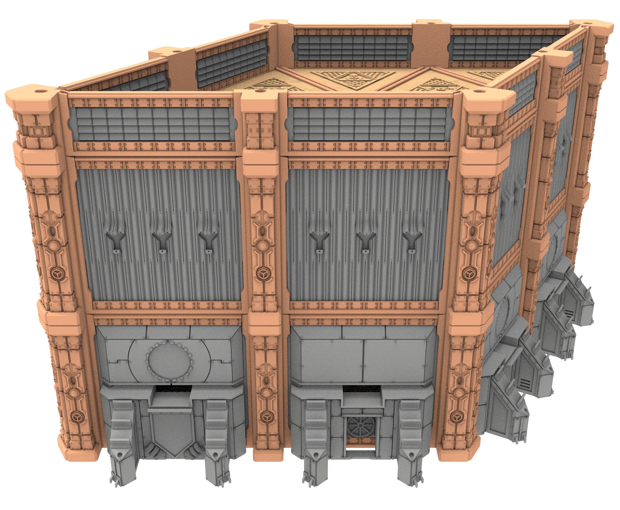 Military building printed in PLA and resin usable for warmachine, Damocles, One Page Rule, Firefight, infinity, scifi wargame...