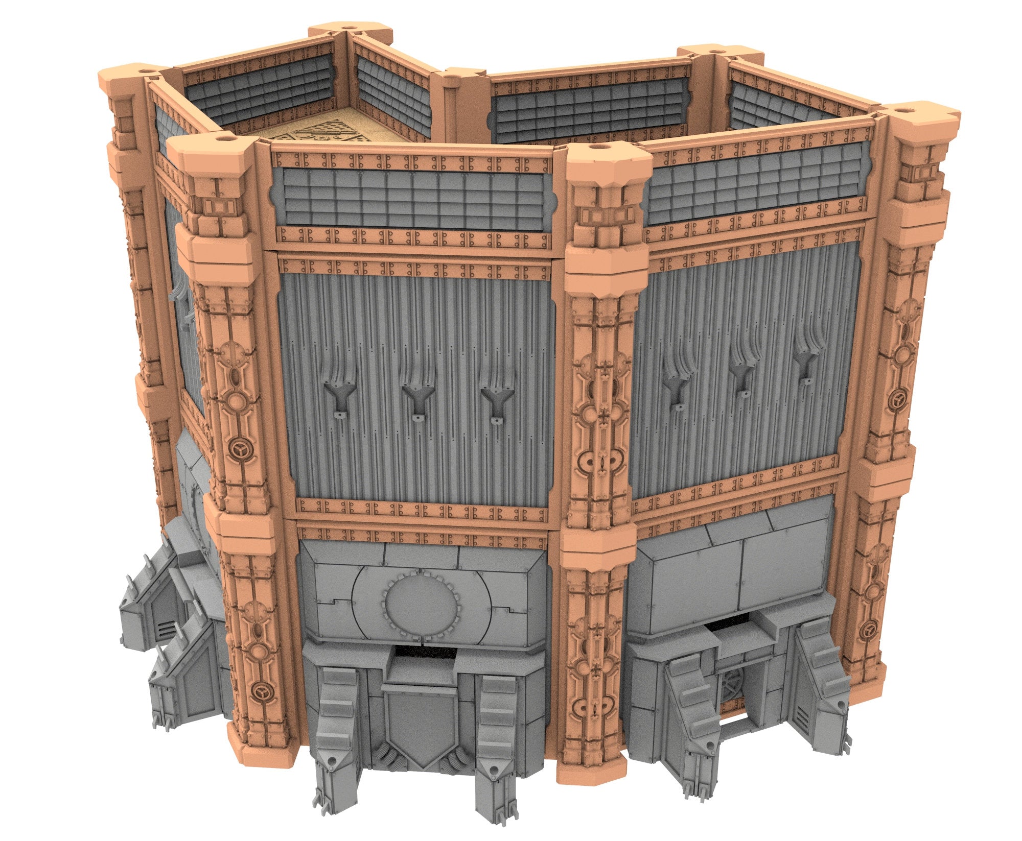 Military building printed in PLA and resin usable for warmachine, infinity, One Page Rules, Firefight, Damocles, scifi wargame...