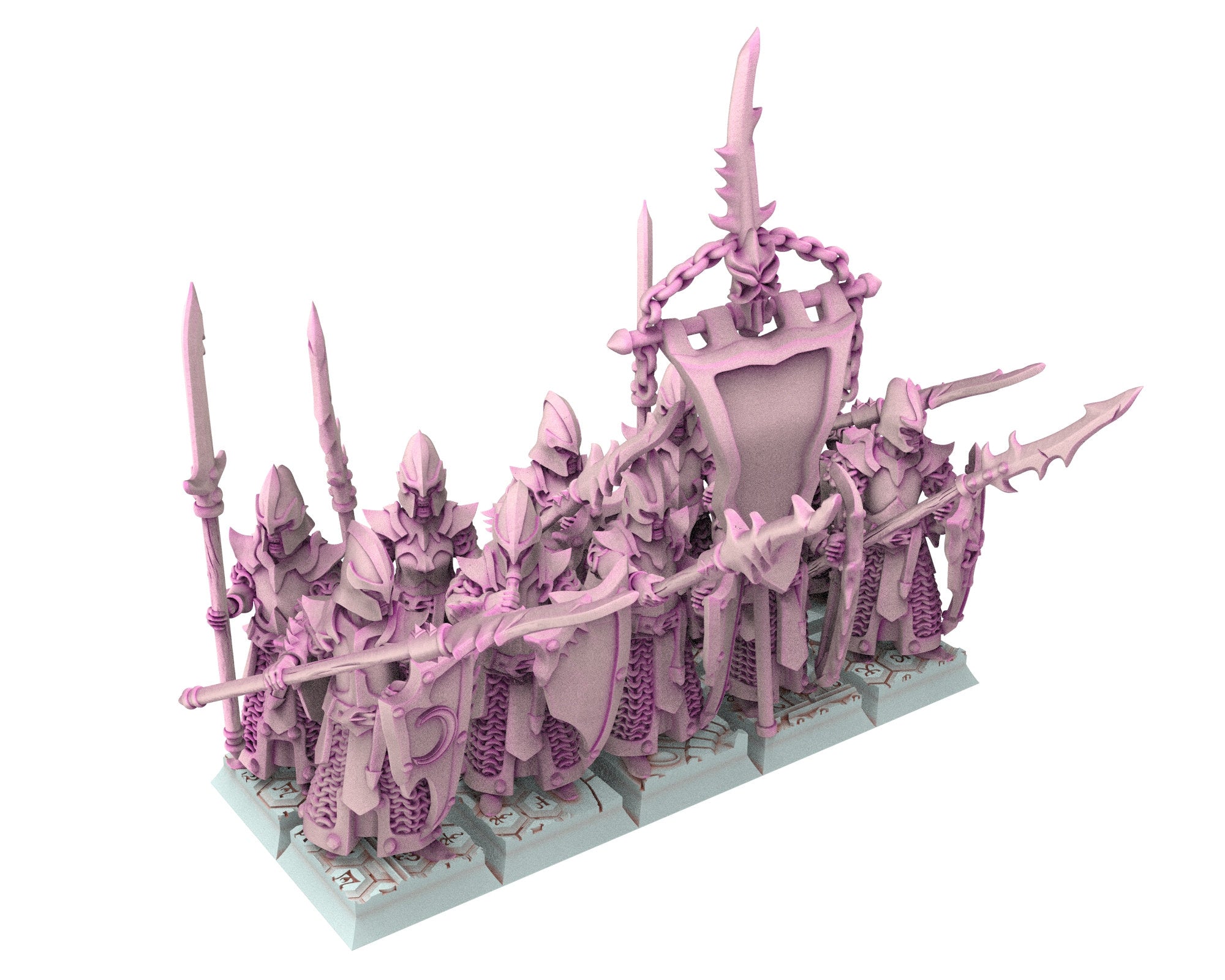 Dark Elves - Crossbow unit 20 soldiers, dark elves, Merciless north pillars usable for 9th Age, Fantasy Battle, Oldhammer, King of war, D&D