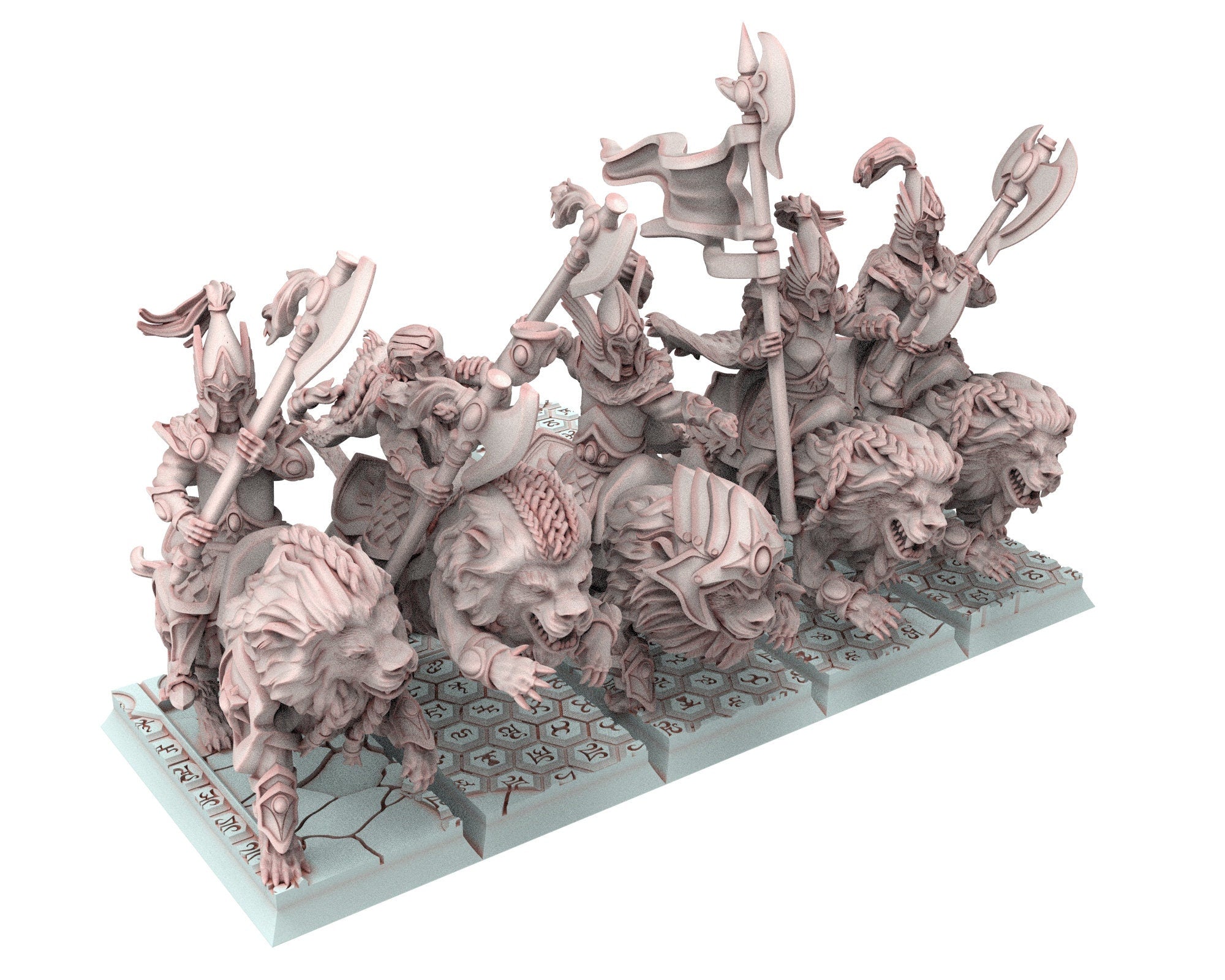 Hight Elves - 28mm Chariot Elite Lion Guard, Fantasy elves, Insular Kingdom usable for 9th Age, Fantasy Battle, Oldhammer, King of war, D&D