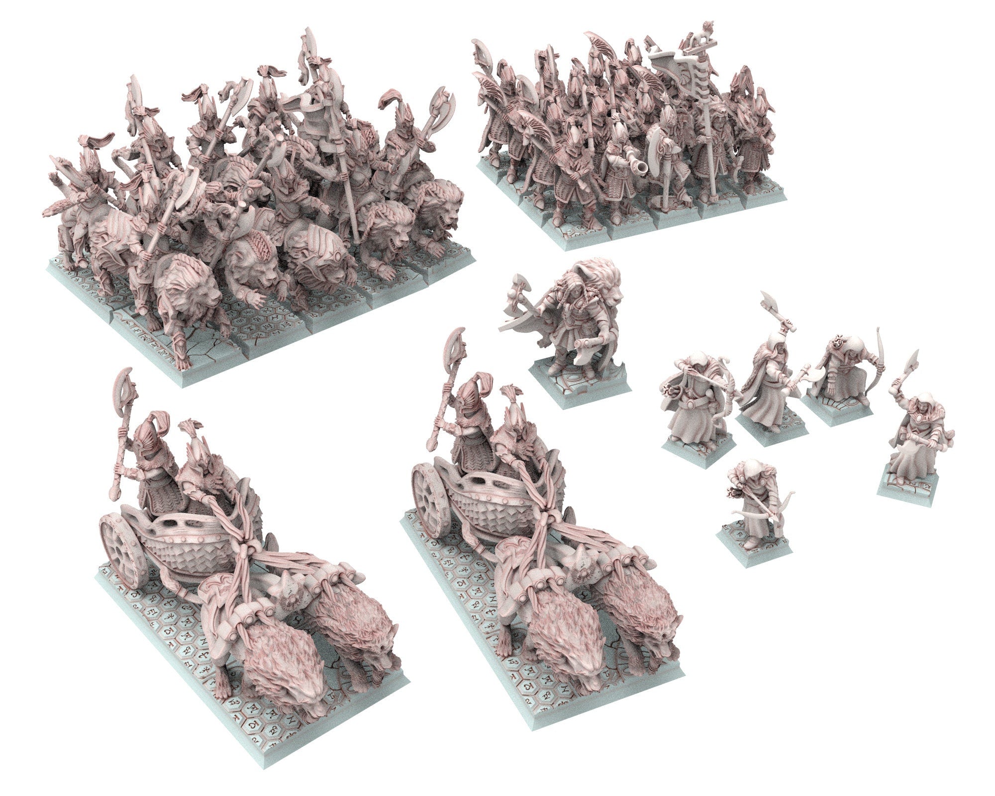 Hight Elves - 28mm Chariot Elite Lion Guard, Fantasy elves, Insular Kingdom usable for 9th Age, Fantasy Battle, Oldhammer, King of war, D&D