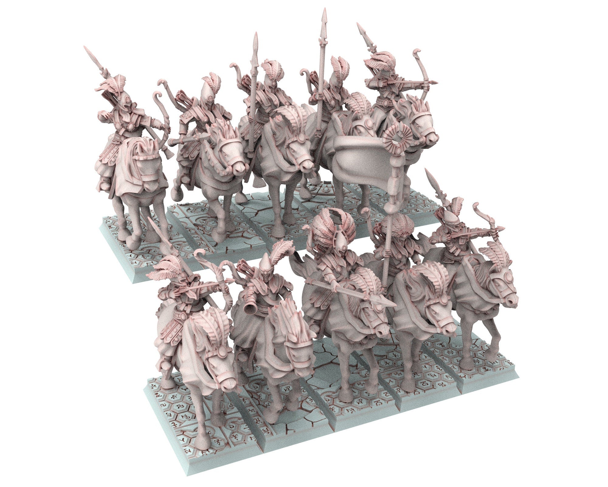 Hight Elves - 28mm Light Cavalry Riders Patroll Bows, Fantasy elves, usable for 9th Age, Fantasy Battle, Oldhammer, King of war, D&D