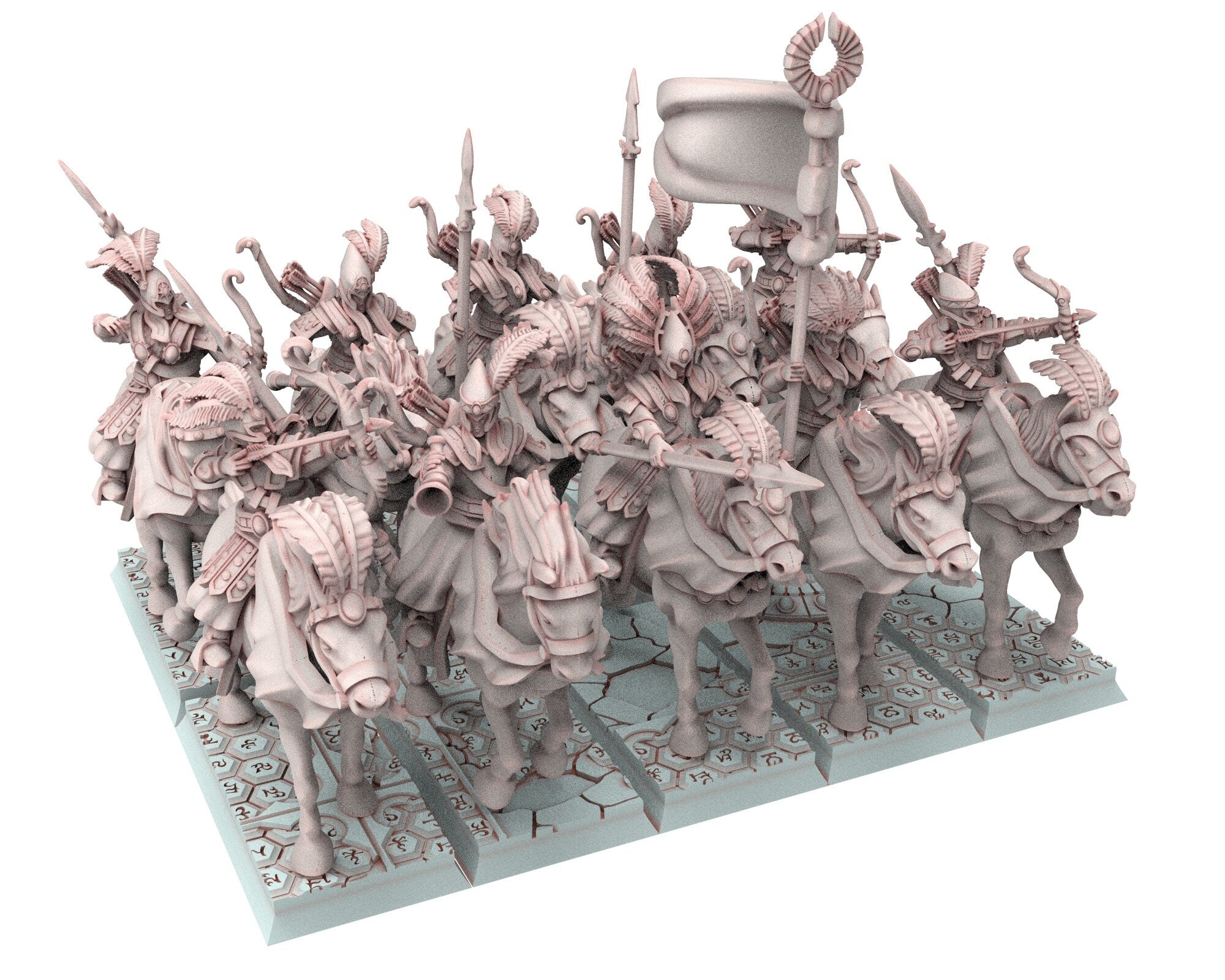 Hight Elves - 28mm Light Cavalry Riders Patroll Spears, Fantasy elves, usable for 9th Age, Fantasy Battle, Oldhammer, King of war, D&D