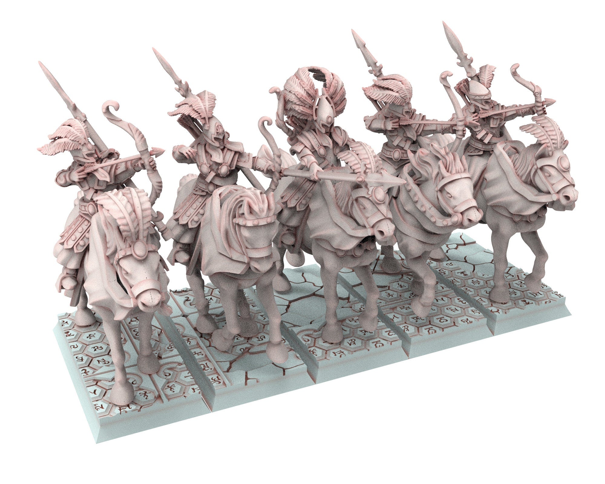 Hight Elves - 28mm Light Cavalry Riders Patroll Bows, Fantasy elves, usable for 9th Age, Fantasy Battle, Oldhammer, King of war, D&D