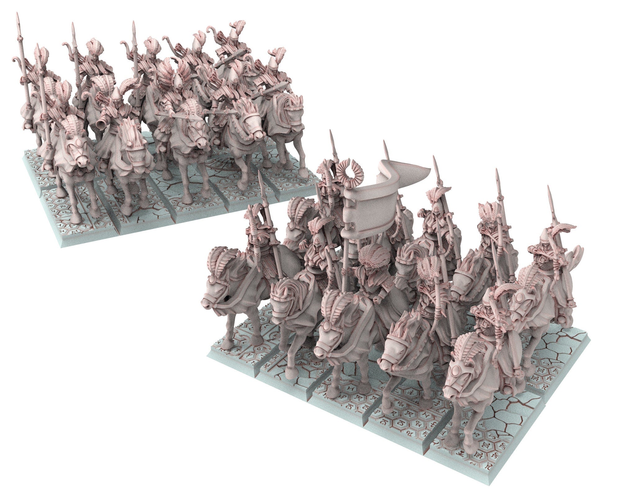 Hight Elves - 28mm Light Cavalry Riders Patroll Bows, Fantasy elves, usable for 9th Age, Fantasy Battle, Oldhammer, King of war, D&D