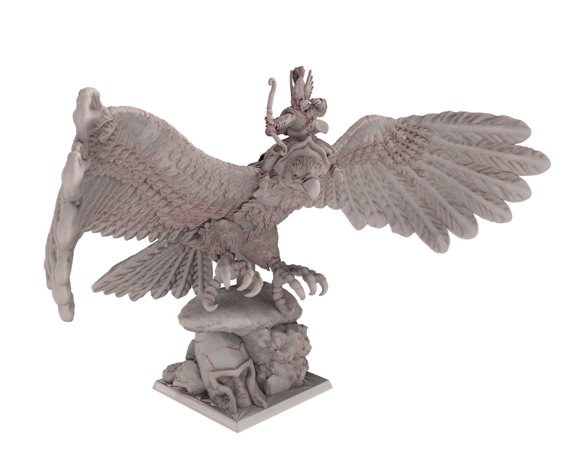 Hight Elves - 28mm Hero on Geant Eagle of war, Fantasy elves, Isle Kingdom usable for 9th Age, Fantasy Battle, Oldhammer, King of war, D&D