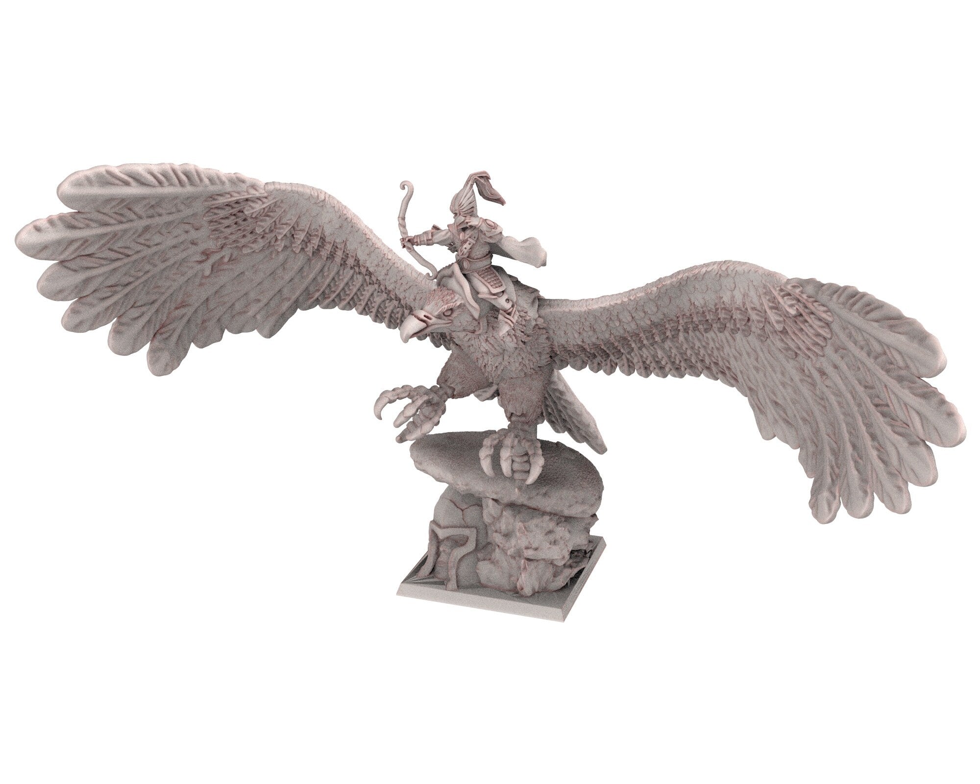 Hight Elves - 28mm Hero on Geant Eagle of war, Fantasy elves, Isle Kingdom usable for 9th Age, Fantasy Battle, Oldhammer, King of war, D&D