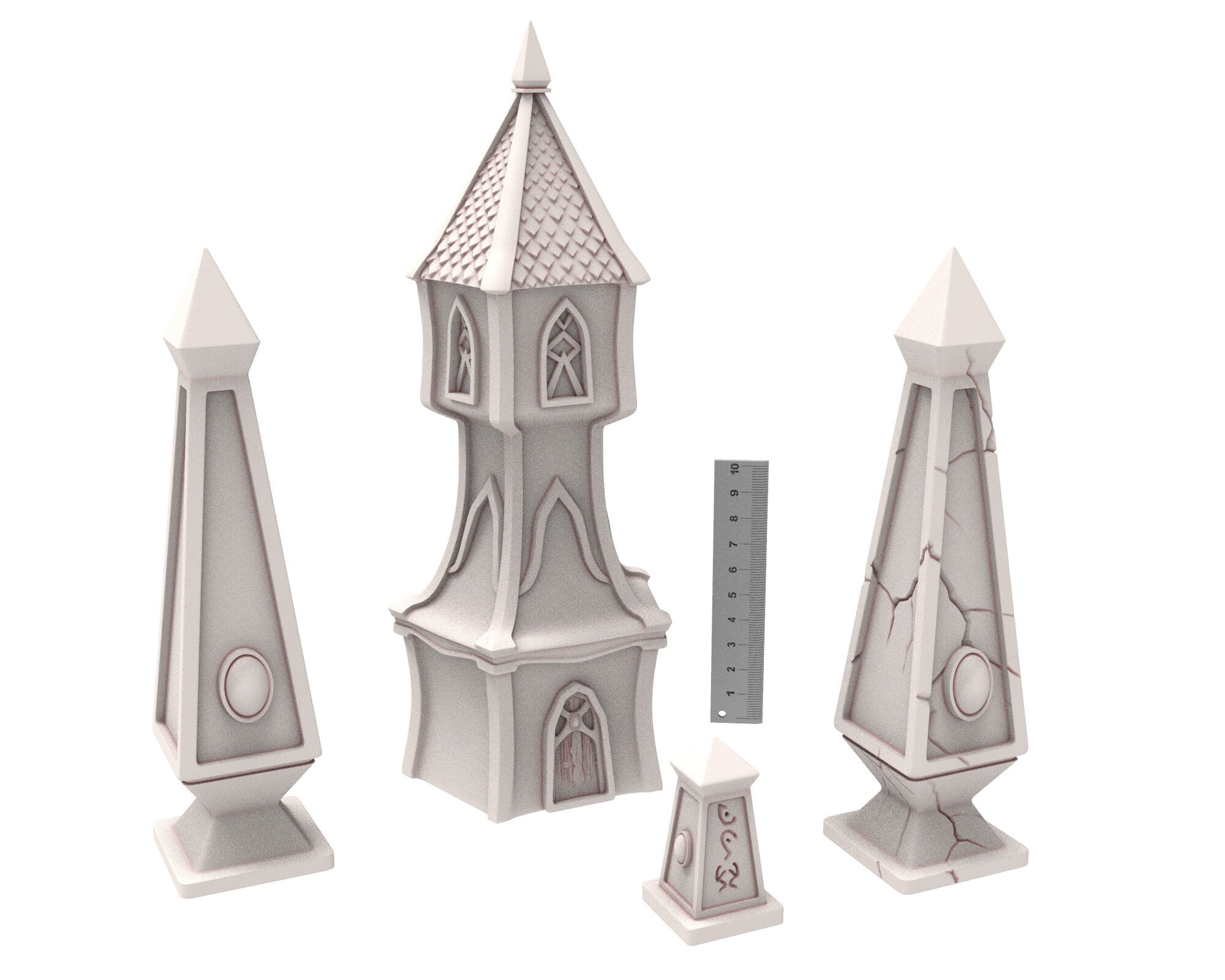 Hight Elves - 28mm Elven Obelisks, Fantasy elves, Landor usable for 9th Age, Fantasy Battle, Oldhammer, King of war, D&D