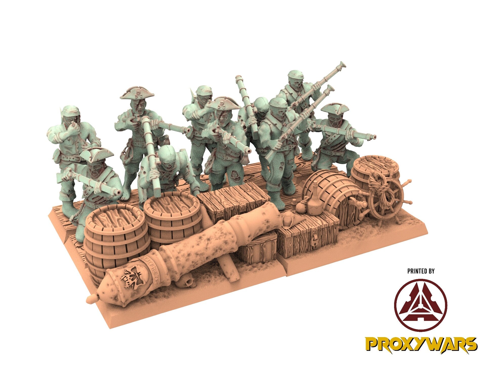 Zombie Pirates - Zombie Pirates Falconets, The dreaded Zombie Pirates usable for 9th Age, Fantasy Battle, Oldhammer, King of war, D&D