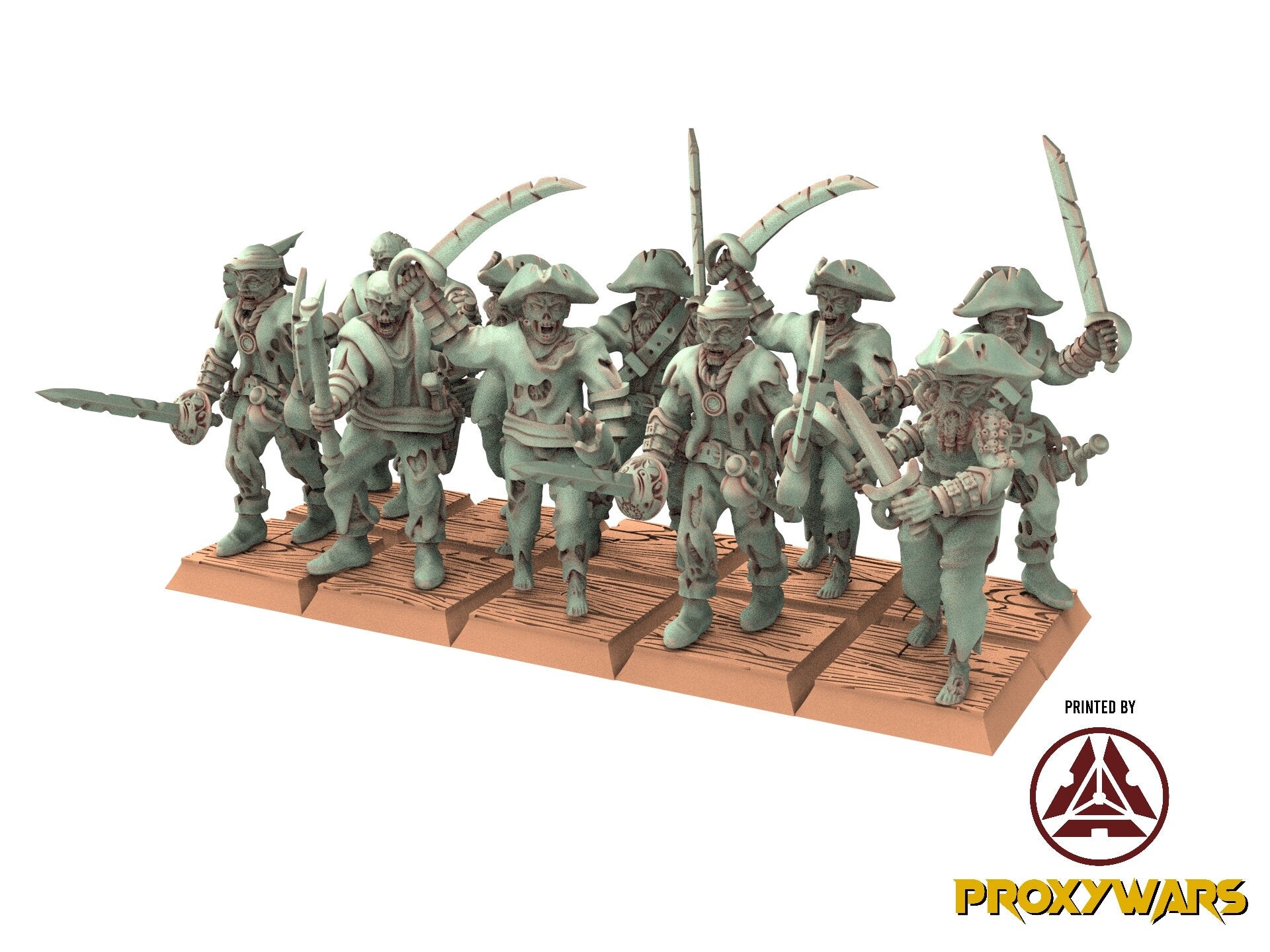 Zombie Pirates - Vampire Pirate Captain, The dreaded Zombie Pirates usable for 9th Age, Fantasy Battle, Oldhammer, King of war, D&D