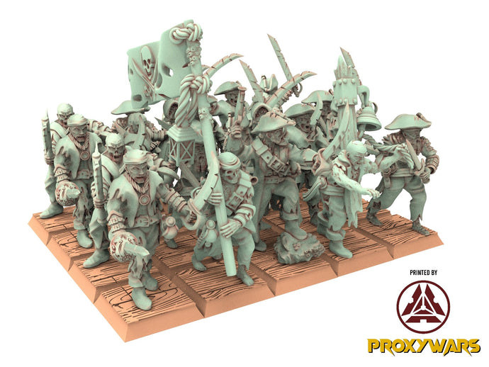 Zombie Pirates - Zombie Pirates, The dreaded Zombie Pirates usable for 9th Age, Fantasy Battle, Oldhammer, King of war, D&D