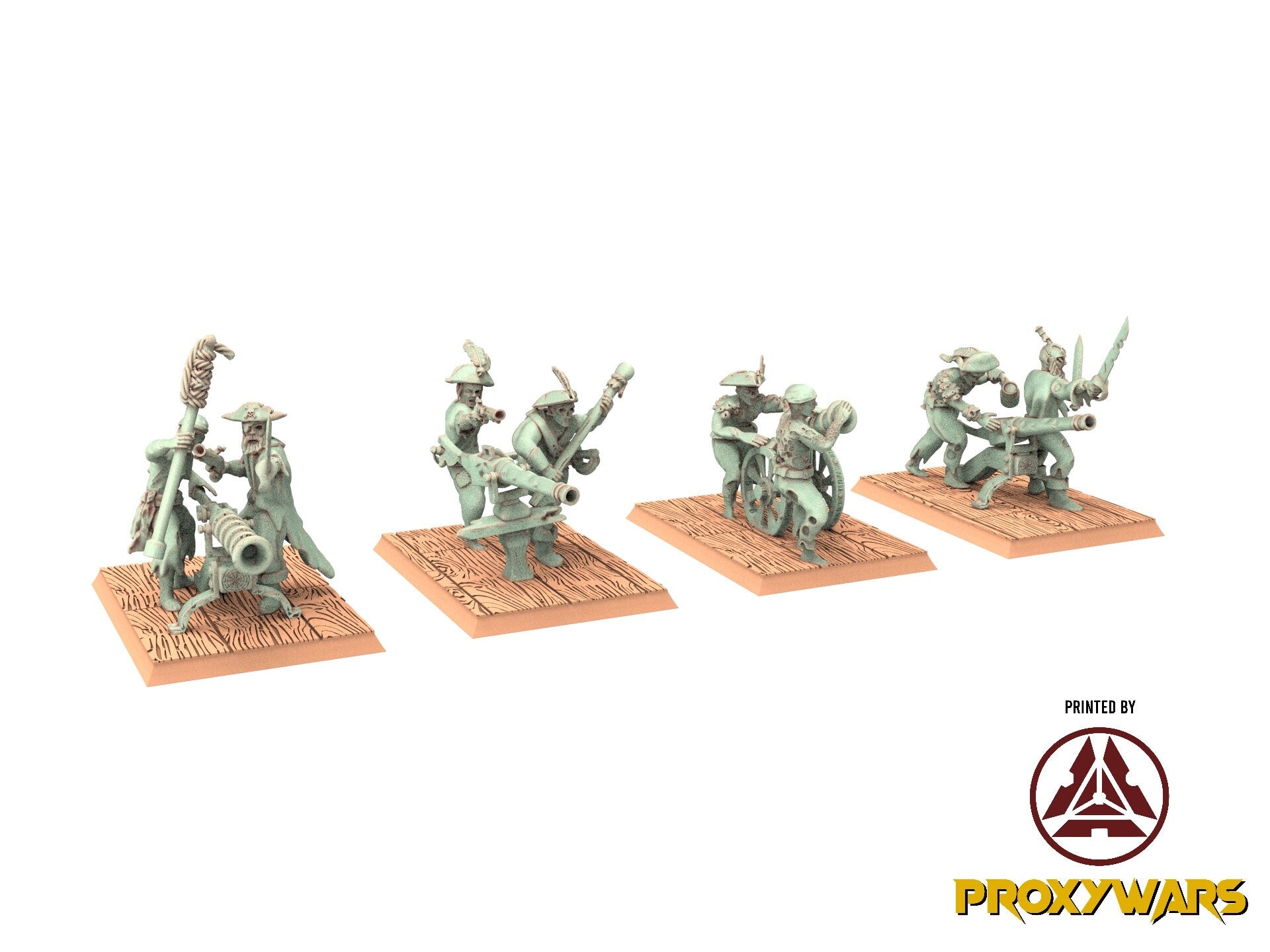 Zombie Pirates - Zombie Pirates Gunners, The dreaded Zombie Pirates usable for 9th Age, Fantasy Battle, Oldhammer, King of war, D&D