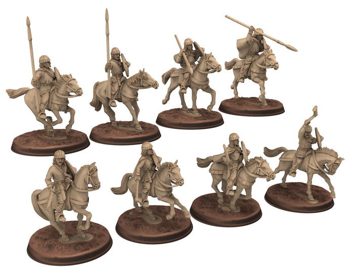 Dark Ages - Carolingian Cavalry unit of Frank Warrior Cavalrymen, Miniatures 28mm, Wargame Historical Saga... Medbury miniature