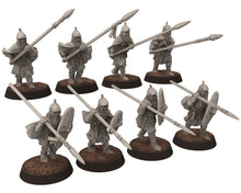 Load image into Gallery viewer, Undead Ghosts - Ghosty Gaul specters of the old war with Spears and Shield, under the mountain, miniatures for wargame D&amp;D, LOTR...
