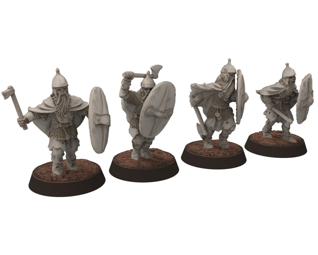 Undead Ghosts - Ghosty Gaul specters of the old war with Spears and Shield, under the mountain, miniatures for wargame D&D, LOTR...