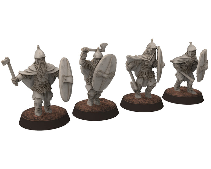 Undead Ghosts - Ghosty Gaul specters of the old war with Axes, marshland of the east under the mountain, miniatures for wargame D&D, LOTR...